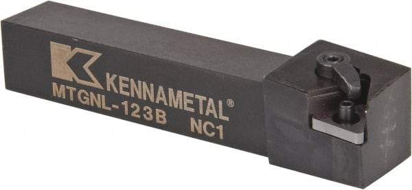 Kennametal - MTGN, Left Hand Cut, 0° Lead Angle, 3/4" Shank Height x 3/4" Shank Width, Negative Rake Indexable Turning Toolholder - 4-1/2" OAL, TN..33. Insert Compatibility, Series Kenloc - Apex Tool & Supply