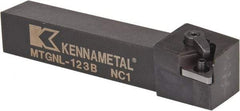 Kennametal - MTGN, Left Hand Cut, 0° Lead Angle, 3/4" Shank Height x 3/4" Shank Width, Negative Rake Indexable Turning Toolholder - 4-1/2" OAL, TN..33. Insert Compatibility, Series Kenloc - Apex Tool & Supply
