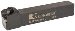 Kennametal - MTFN, Right Hand Cut, 0° Lead Angle, 1" Shank Height x 1" Shank Width, Negative Rake Indexable Turning Toolholder - 6" OAL, TN..43. Insert Compatibility, Series Kenloc - Apex Tool & Supply