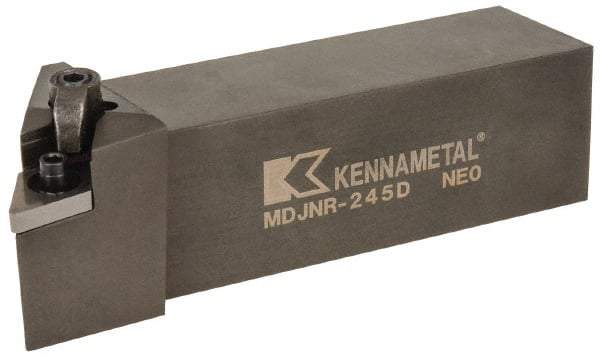 Kennametal - MDJN, Right Hand Cut, 3° Lead Angle, 1-1/2" Shank Height x 1-1/2" Shank Width, Negative Rake Indexable Turning Toolholder - 6" OAL, DN..54. Insert Compatibility, Series Kenloc - Apex Tool & Supply