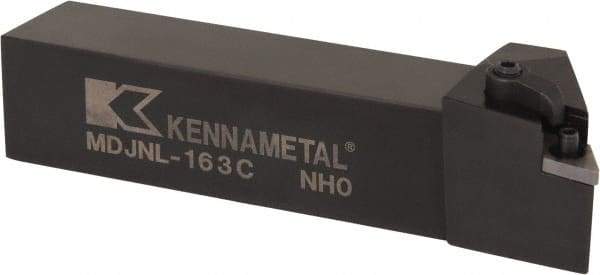 Kennametal - MDJN, Left Hand Cut, 3° Lead Angle, 1" Shank Height x 1" Shank Width, Negative Rake Indexable Turning Toolholder - 5" OAL, DN..33. Insert Compatibility, Series Kenloc - Apex Tool & Supply