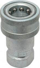 Parker - 1/2 NPTF Steel Hydraulic Hose Female Pipe Thread Coupler - 4,000 psi - Apex Tool & Supply
