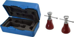 Fowler - 3 Piece, 3 to 4" High Screw Jack Set - 1-1/2" Base Diam - Apex Tool & Supply