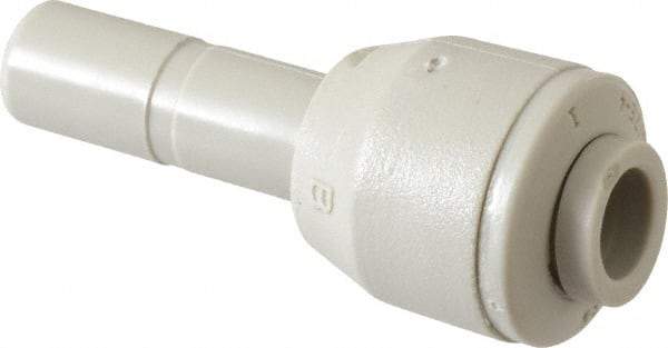 Parker - 1/4" Outside Diam, Acetal Push-to-Connect Tube Plug-In Reducer - 300 Max psi, 5/16" Stem Diam, Tan - Apex Tool & Supply