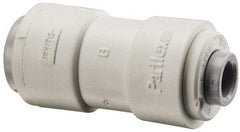 Parker - 3/8 x 1/4" Outside Diam, Polypropylene Push-to-Connect Tube Union - 150 Max psi, Tan - Apex Tool & Supply
