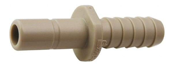 Parker - 3/8" Outside Diam, Polypropylene Push-to-Connect Tube Tube-to-Barb Connector - 150 Max psi, 3/8" Stem Diam, Tan - Apex Tool & Supply