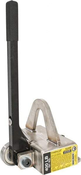 Mag-Mate - 400 Lb Load Capacity, Magnetic Lifter - 6-3/4" High x 7-1/4" Wide, For Use with Flats - Apex Tool & Supply