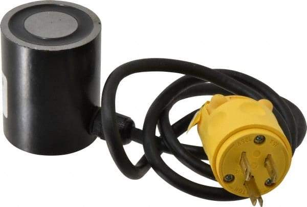 Mag-Mate - 2" Diam, 14 Watts, 190 Lb Max Magnetic Pull Electromagnet - 1/4-20 Thread, 120 AC Output Voltage - Apex Tool & Supply