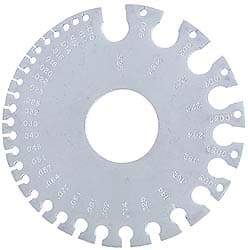 Starrett - 0.005 to 0.325 Inch Range, Steel Wire and Sheet Metal Gage - Use with Nonferrous Metals - Apex Tool & Supply