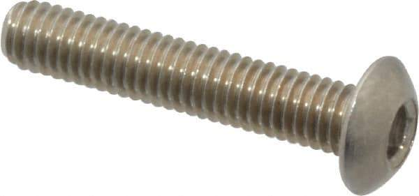 Value Collection - M3x0.50 Metric Coarse Hex Socket Drive, Button Screw - Grade 18-8 & Austenitic A2 Stainless Steel, Uncoated, Fully Threaded, 16mm Length Under Head - Apex Tool & Supply