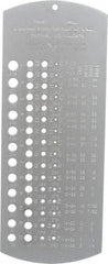 PEC Tools - #60 Wire to #1 Wire Hole Size Drill Gage - 60 Holes - Apex Tool & Supply