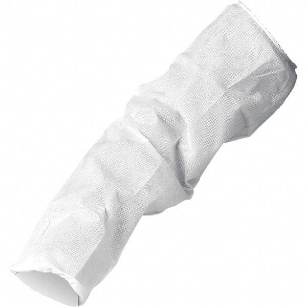 KleenGuard - Size Universal, White Kleenguard Disposable Sleeve Protectors - 18" Long Sleeve, Elastic Opening at Both Ends - Apex Tool & Supply