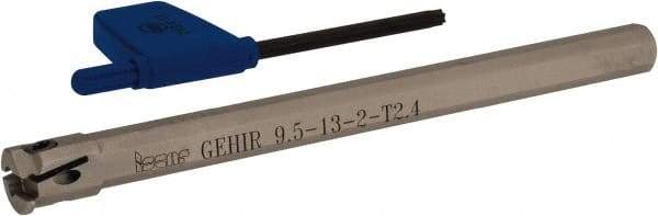 Iscar - GEHI, Internal, Right Hand, 0.094" Max Depth of Cut, 0.075 to 0.095" Groove Width, Indexable Grooving Tool Holder - GEMI.., GEPI.. Insert Compatibility, 3/8" Shank Width, 5" OAL, Through Coolant - Apex Tool & Supply