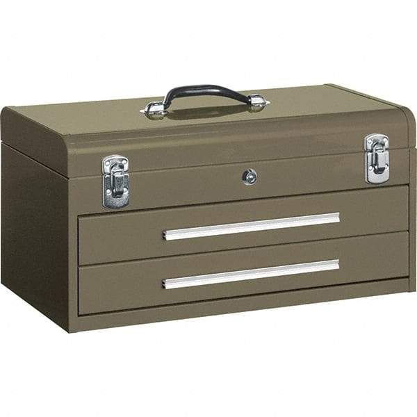 Kennedy - 2 Drawer Tool Box - 20-1/8" Wide x 8-5/8" Deep x 9-3/4" High, Steel, Brown - Apex Tool & Supply