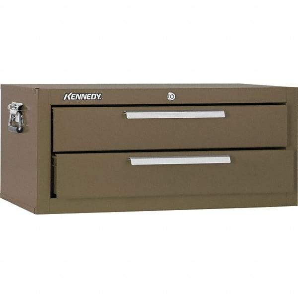 Kennedy - 2 Drawer Brown Drawer Chest Base - 26-5/8" Wide x 11-3/4" High x 12-1/2" Deep, Use with Models 263, 266, 360 Chests & 27", 29", 34" Roller Cabs - Apex Tool & Supply