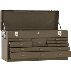 Kennedy - 8 Drawer Machinist's Tool Chest - 26-3/4" Wide x 8-1/2" Deep x 13-5/8" High, Black - Apex Tool & Supply