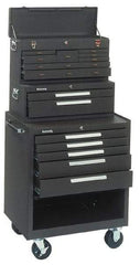 Kennedy - 15 Drawer, 3 Piece, Brown Steel Tool Storage System - 12-1/2 Inches Deep 9-1/2 Inches High 26.68 Inches Wide Base and 3 Inches Deep x 35 Inches High x 29 Inches Wide Roller Cabinet - Apex Tool & Supply