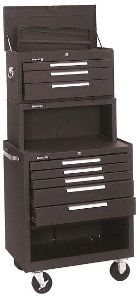 Kennedy - 5 Drawer, 3 Piece, Brown Steel Tool Storage System - 20 Inches Deep x 35 Inches High x 29 Inches Wide - Apex Tool & Supply