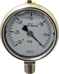 Wika - 2-1/2" Dial, 1/4 Thread, 30-0 Scale Range, Pressure Gauge - Lower Connection Mount, Accurate to 2-1-2% of Scale - Apex Tool & Supply