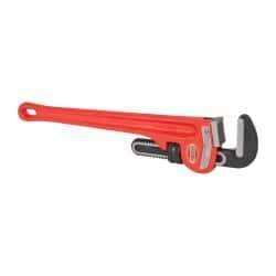 Ridgid - 18" Cast Iron Straight Pipe Wrench - 2-1/2" Pipe Capacity - Apex Tool & Supply