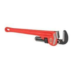 Ridgid - 18" Cast Iron Straight Pipe Wrench - 2-1/2" Pipe Capacity - Apex Tool & Supply