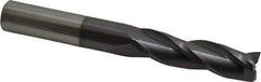 Atrax - 5/8", 2-1/4" LOC, 5/8" Shank Diam, 5" OAL, 3 Flute, Solid Carbide Square End Mill - Single End, AlTiN Finish, Spiral Flute, 30° Helix, Centercutting, Right Hand Cut - Apex Tool & Supply