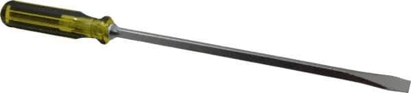 Stanley - 3/8" Blade Width, 17-1/4" OAL, Standard Slotted Screwdriver - 12" Blade Length, Square Shank, Acetate Handle - Apex Tool & Supply