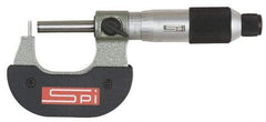 SPI - 1 Inch Measurement Range, 0.0001 Inch Graduation, Flat Anvil, Ratchet Stop Thimble, Mechanical Tube Micrometer - 1/4 Inch Spindle Diameter, Accurate Up to 0.0002 Inch, Satin Chrome Finish, Carbide, Includes Case - Apex Tool & Supply