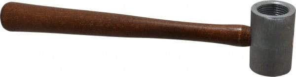 Made in USA - 1 Lb Head 1-1/2" Face Plastic Split Head Hammer without Faces - Wood Handle - Apex Tool & Supply