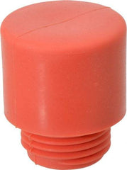 Made in USA - 1" Face Diam, Grade Medium, Red Hammer Tip/Face - Vinyl - Apex Tool & Supply