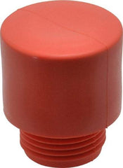 Made in USA - 1-1/2" Face Diam, Grade Medium, Red Hammer Tip/Face - Vinyl - Apex Tool & Supply