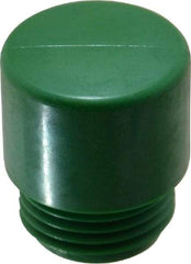 Made in USA - 7/8" Face Diam, Grade Hard, Green Hammer Tip/Face - Vinyl - Apex Tool & Supply