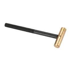Value Collection - 3/8 Lb Nonsparking Brass Hammer - 8-1/8" OAL, 3/4" Face Diam, Aluminum Handle - Apex Tool & Supply