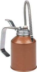 Goldenrod - 8" Long Flexible Spout, Lever-Type Oiler - Die Cast Zinc Pump, Steel Body, Powder Coated - Apex Tool & Supply