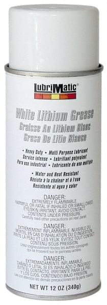 LubriMatic - 12 oz Aerosol Lithium General Purpose Grease - White, 290°F Max Temp, NLGIG 2, - Apex Tool & Supply