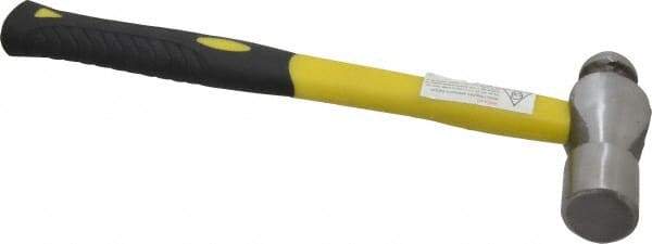 Value Collection - 2 Lb Head Forged Steel Ball Pein Hammer - Fiberglass Handle, 14-1/2" OAL, Fiberglass with Cushion Grip - Apex Tool & Supply