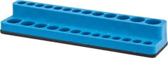 Value Collection - 26 Piece Capacity Magnetic Deep & Shallow Socket Holder - 1/4" Drive, Blue - Apex Tool & Supply