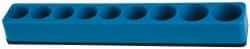 Value Collection - 9 Piece Capacity Magnetic Deep & Shallow Socket Holder - 1/2" Drive, Blue - Apex Tool & Supply