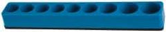 Value Collection - 9 Piece Capacity Magnetic Deep & Shallow Socket Holder - 1/2" Drive, Blue - Apex Tool & Supply