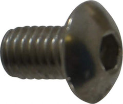 Value Collection - M5x0.80 Metric Coarse Hex Socket Drive, Button Screw - Grade 18-8 & Austenitic A2 Stainless Steel, Uncoated, Fully Threaded, 8mm Length Under Head - Apex Tool & Supply