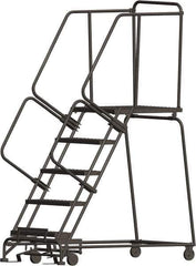 Ballymore - 83" 5 Step Ladder - 450 Lb Capacity, 50" Platform Height, 24" Base Width x 56" Depth, Expanded Metal Tread - Apex Tool & Supply