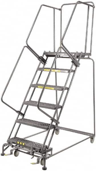 Ballymore - Rolling & Wall Mounted Ladders & Platforms Type: Rolling Warehouse Ladder Style: Rolling Safety Ladder - Apex Tool & Supply