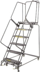 Ballymore - 93" 6 Step Ladder - 450 Lb Capacity, 60" Platform Height, 24" Base Width x 56" Depth, Expanded Metal Tread - Apex Tool & Supply