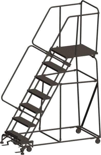 Ballymore - 103" 7 Step Ladder - 450 Lb Capacity, 70" Platform Height, 24" Base Width x 69" Depth, Expanded Metal Tread - Apex Tool & Supply