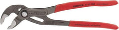 Knipex - 10" OAL, 2" Max Capacity, 25 Position Water Pump Tongue & Groove Pliers - Standard V-Jaws, Standard Head, Nonslip Plastic Handles - Apex Tool & Supply