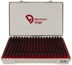 Vermont Gage - 250 Piece, 0.251-0.5 Inch Diameter Plug and Pin Gage Set - Minus 0.0002 Inch Tolerance, Class ZZ - Apex Tool & Supply