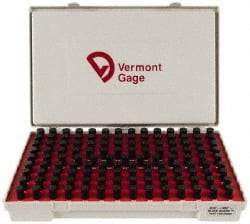 Vermont Gage - 125 Piece, 0.501-0.625 Inch Diameter Plug and Pin Gage Set - Minus 0.0002 Inch Tolerance, Class ZZ - Apex Tool & Supply
