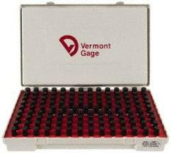 Vermont Gage - 125 Piece, 0.501-0.625 Inch Diameter Plug and Pin Gage Set - Minus 0.0002 Inch Tolerance, Class ZZ - Apex Tool & Supply
