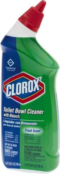 Clorox - 24 oz Bottle Gel Toilet Bowl Cleaner - Bleach Scent, Disinfectant, Nonacidic, Toilet Bowl - Apex Tool & Supply