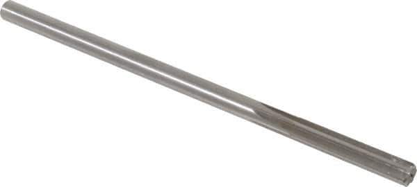 Alvord Polk - 19/64" High Speed Steel 6 Flute Chucking Reamer - Straight Flute, 0.2792" Straight Shank, 1-1/2" Flute Length, 6" OAL - Apex Tool & Supply